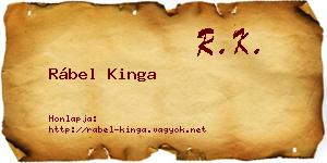 Rábel Kinga névjegykártya